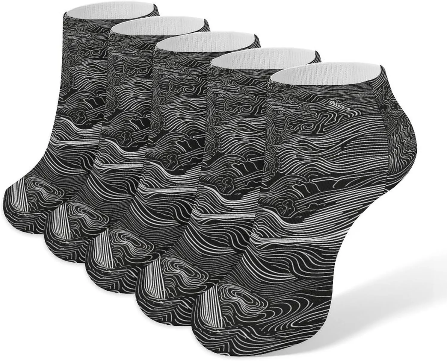 5 Pairs Ankle Socks for Women Men,Low Cut Running Athletic Socks,Funny Cute No Show Casual Sports Socks Size 8-12
