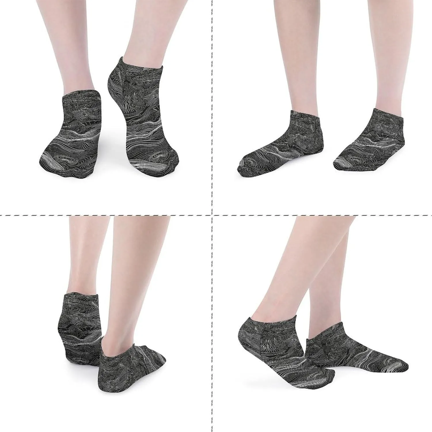 5 Pairs Ankle Socks for Women Men,Low Cut Running Athletic Socks,Funny Cute No Show Casual Sports Socks Size 8-12