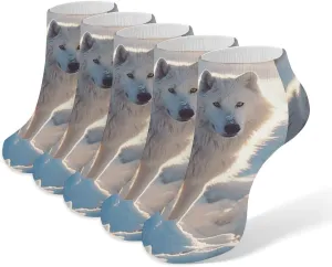 5 Pairs Ankle Socks for Women Men,Low Cut Running Athletic Socks,Funny Cute No Show Casual Sports Socks Size 8-12
