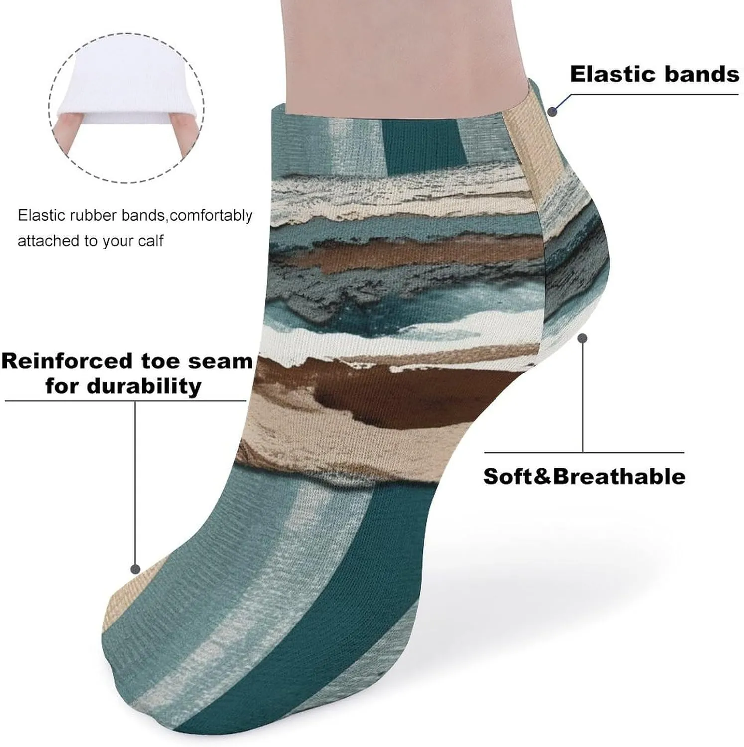 5 Pairs Ankle Socks for Women Men,Low Cut Running Athletic Socks,Funny Cute No Show Casual Sports Socks Size 8-12