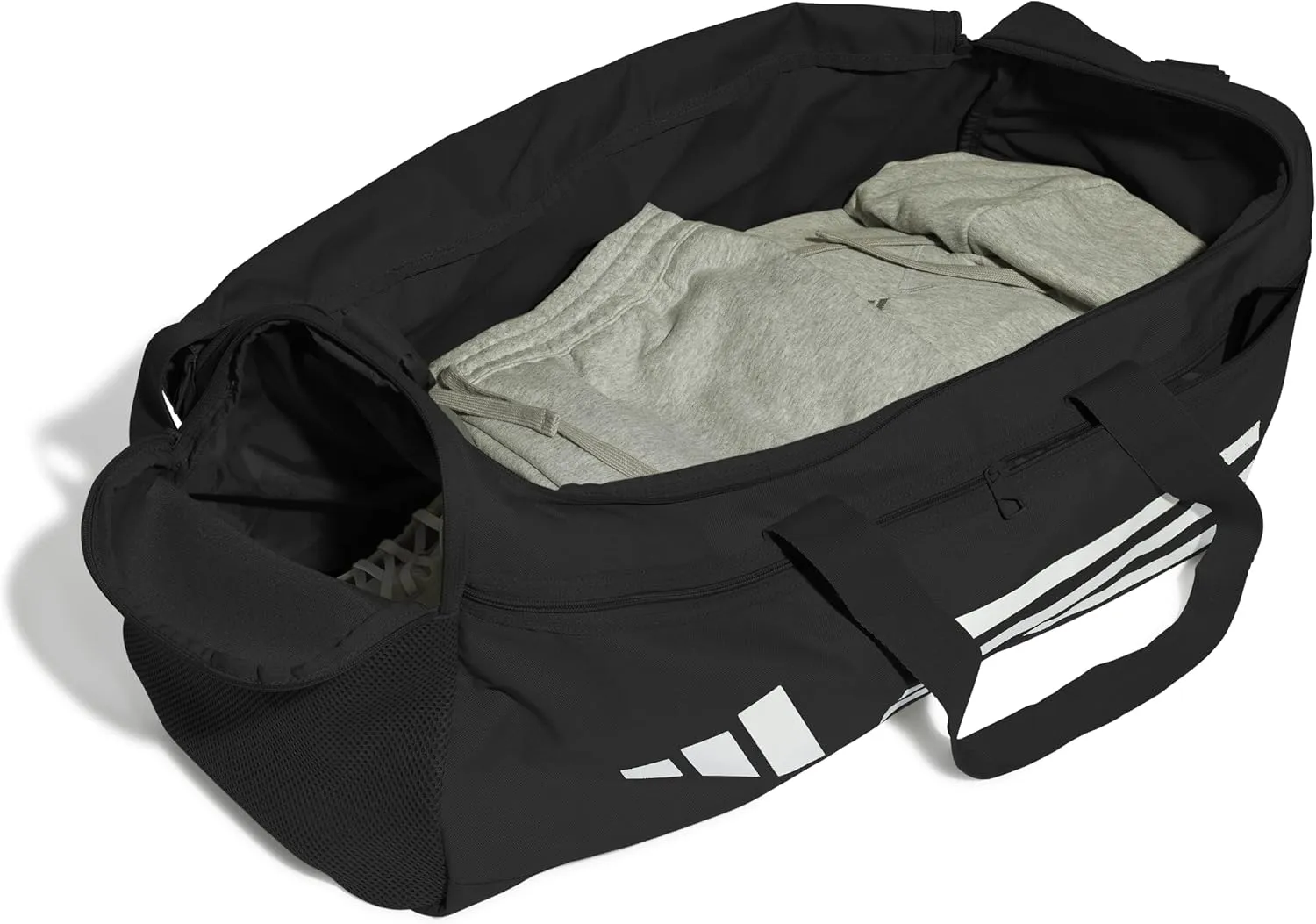 adidas Duffel Training Bag Medium Black 55 Liters, black / black, UN, Duffel Bag