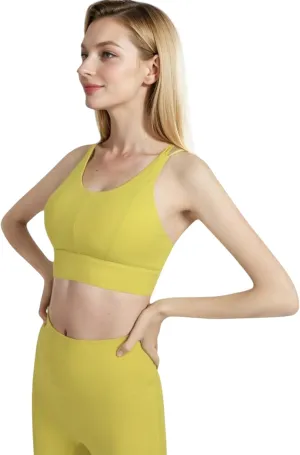 Anna-Kaci Women's High Impact Sports Bra with Wide Band and Racerback Design