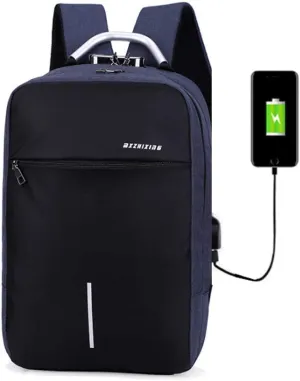 Backpack Mens, 15.6 Laptop Backpacks Grand School Bags Oxford Backpack Multifunction Daypack Teenager Unisex for Business Hiking Travel Camping with USB Port Anti-Theft Device (Blue)