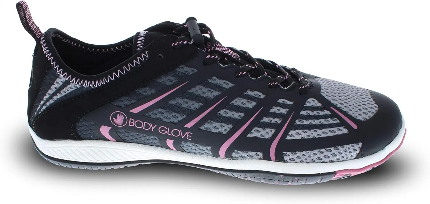 Body Glove Dynamo Rapid Water Shoes for Women, Swimming, Yoga, Beach, Hiking, Kayaking Shoes, Outdoor Sneaker, Hydro Sport Trainers Black and Cassis Pink Water Shoes