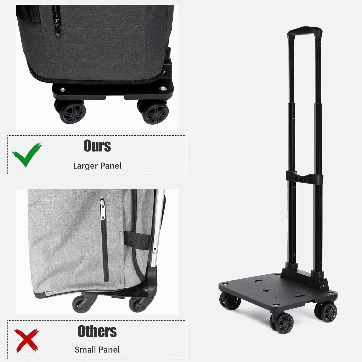 Bukere Garment Bag with Wheels, Rolling Travel Garment Duffle Bag with Shoes Compartment, Convertible 3 in 1 Suit Dress Bags for Men Women Business