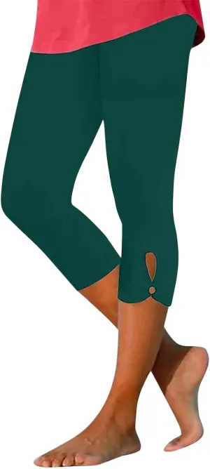 Capri Leggings for Women 2024 Length Capri Leggings 2024 Summer Cropped Pants Casual Solid Comfy Capris 2024 Summer