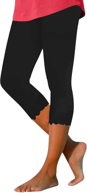 Capri Leggings for Women 2024 Length Capri Leggings 2024 Summer Cropped Pants Casual Solid Comfy Capris 2024 Summer