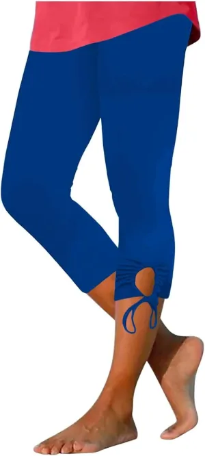 Capri Leggings for Women 2024 Length Capri Leggings 2024 Summer Cropped Pants Casual Solid Comfy Capris 2024 Summer