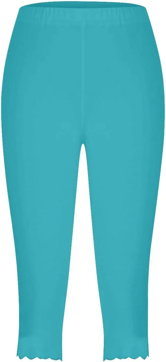 Capri Leggings for Women 2024 Length Capri Leggings 2024 Summer Cropped Pants Casual Solid Comfy Capris 2024 Summer