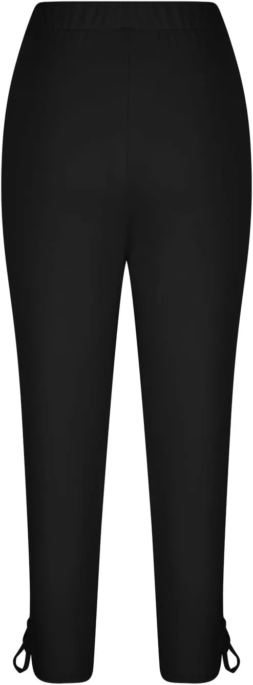 Capri Leggings for Women 2024 Length Capri Leggings 2024 Summer Cropped Pants Casual Solid Comfy Capris 2024 Summer
