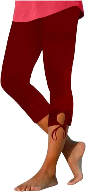 Capri Leggings for Women High Waisted Capris Leggings Classic American Flag Print Yoga Running Pants Soft Tights