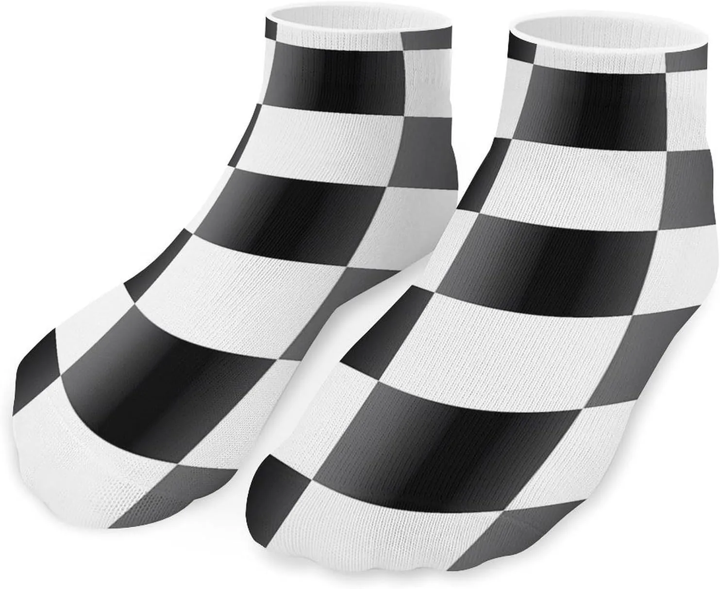 Checkered Cute Ankle Socks 1 Pairs Low Cut No Show Sock Breathable Stocking for Men Women