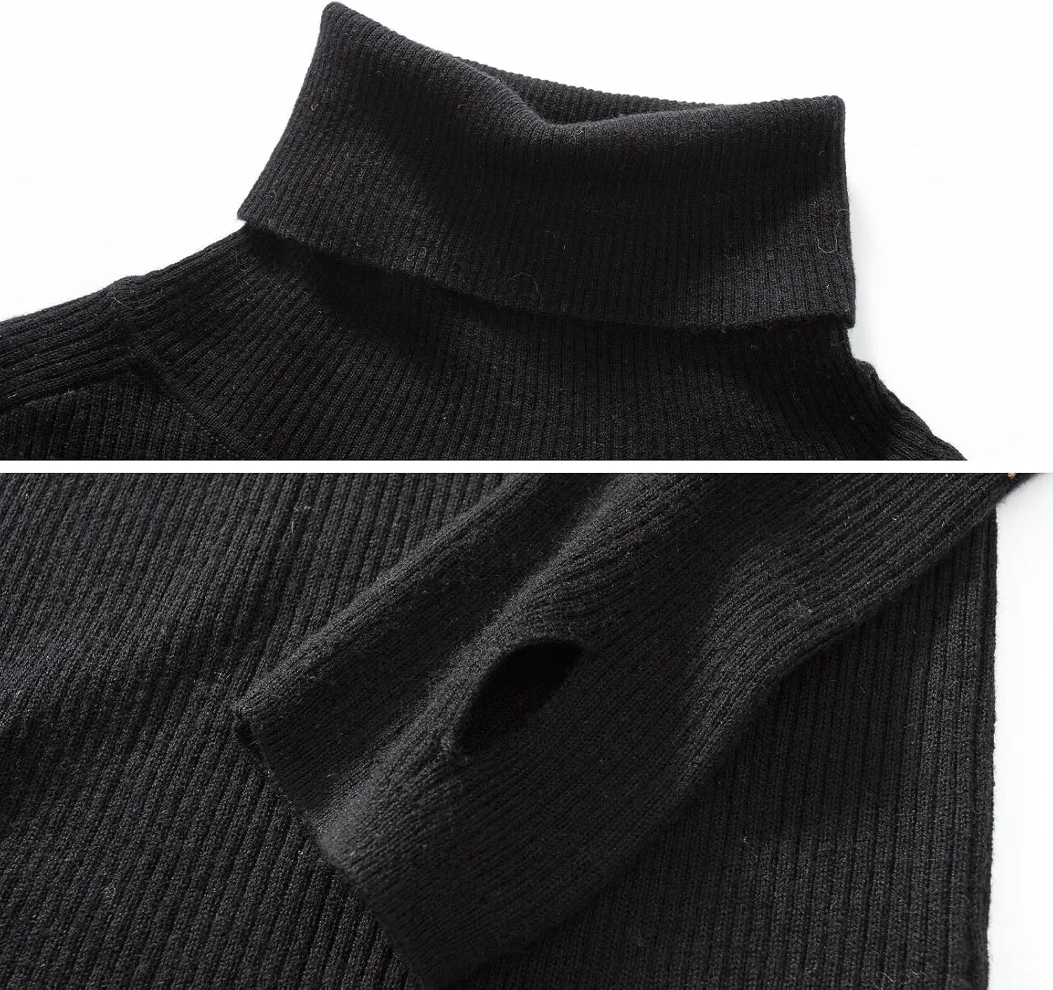 COLD POSH Women's 100% Merino Wool Knitted Turtleneck Sweater High Neck Slim Fit Knit Sweaters Long Sleeve Soft Warm Tops