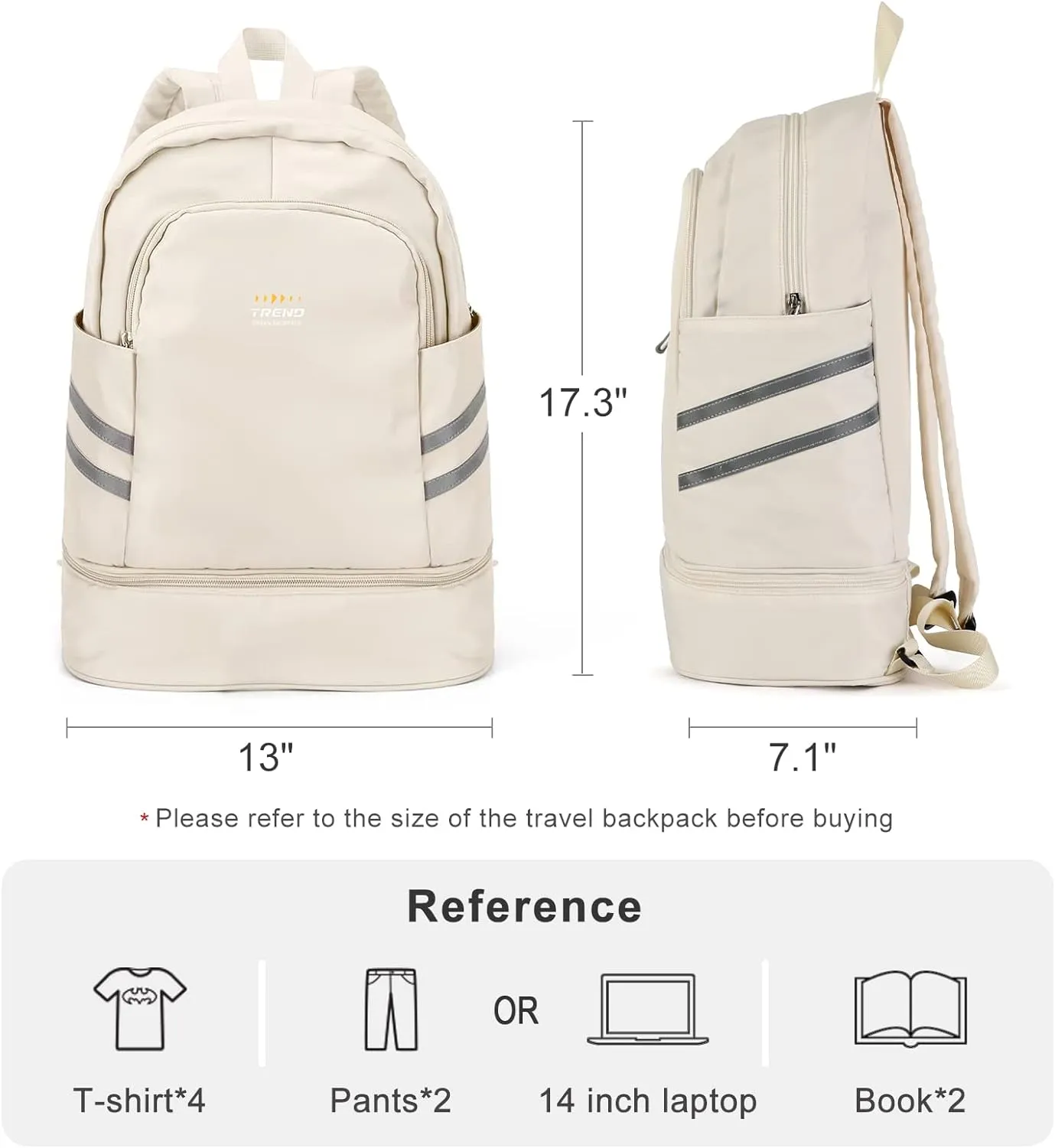 Coofay Gym Backpack for Women - Waterproof, Lightweight, Large Travel Sports Gym Bag with Shoe Compartment