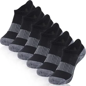 Copper Running Socks, Unisex Ankle Crew Moisture Wicking Anti Smell Sport Trekking Hiking Cushion Socks
