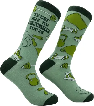 Crazy Dog T-Shirts Men's These Are My Workout Socks Funny Sarcastic Fitness Graphic Footwear