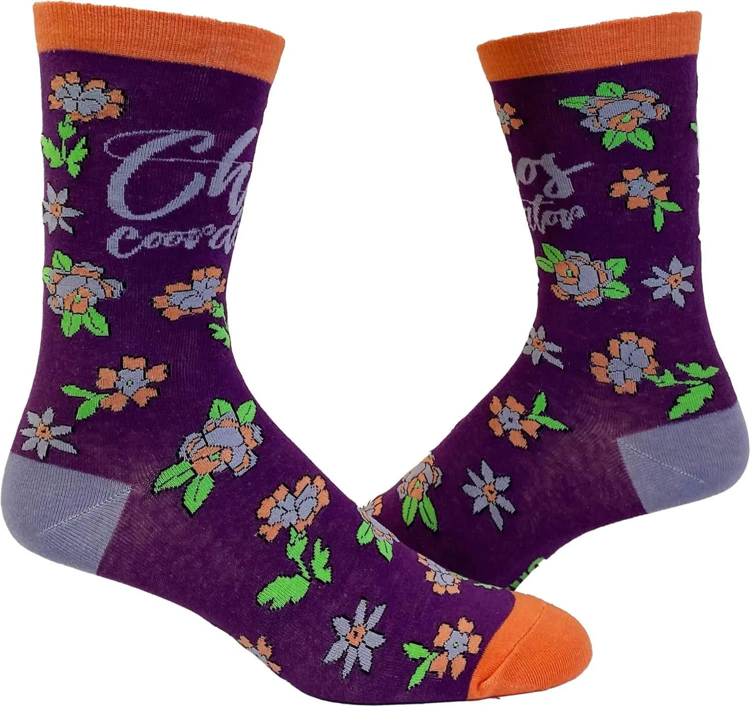 Crazy Dog T-Shirts Women's Chaos Coordinator Socks Funny Mothers Day Parenting Adulting Graphic Footwear