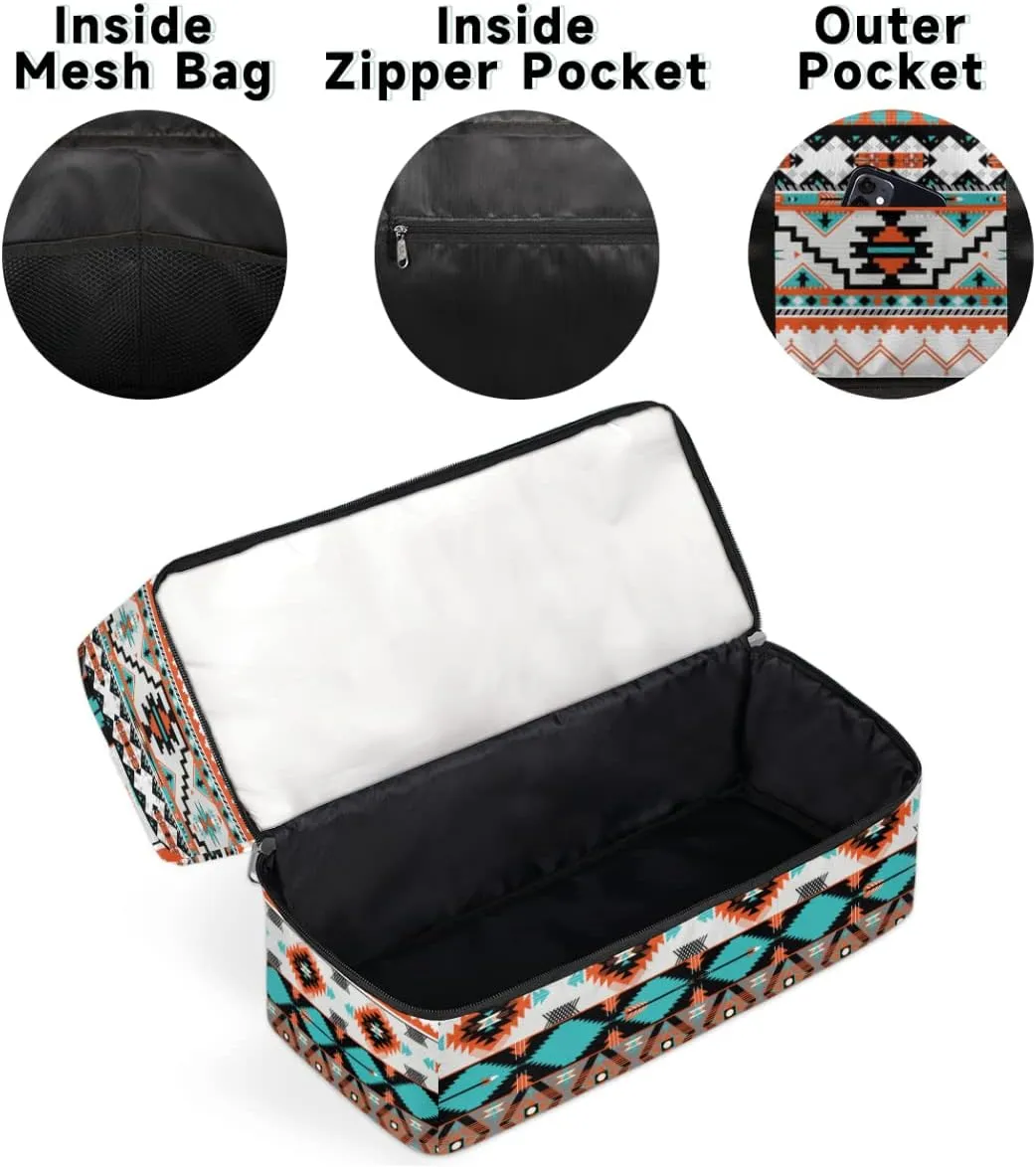 Cute Sports Gym Bag Travel Duffel Bag Waterproof Lightweight Swim Bag Travel Tote Luggage Weekender Overnight Handbag Workout Bag with Shoes Compartment for Women Men, D-Ethnic
