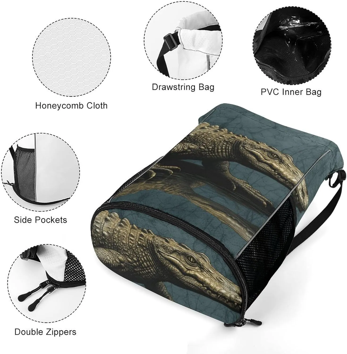 Drawstring Backpack,Animal Patterns Printed Drawstring Bags,String Backpack with Shoes Compartment And Wet Proof Pocket,Small Sports Gym Cinch Bags for Women & Men