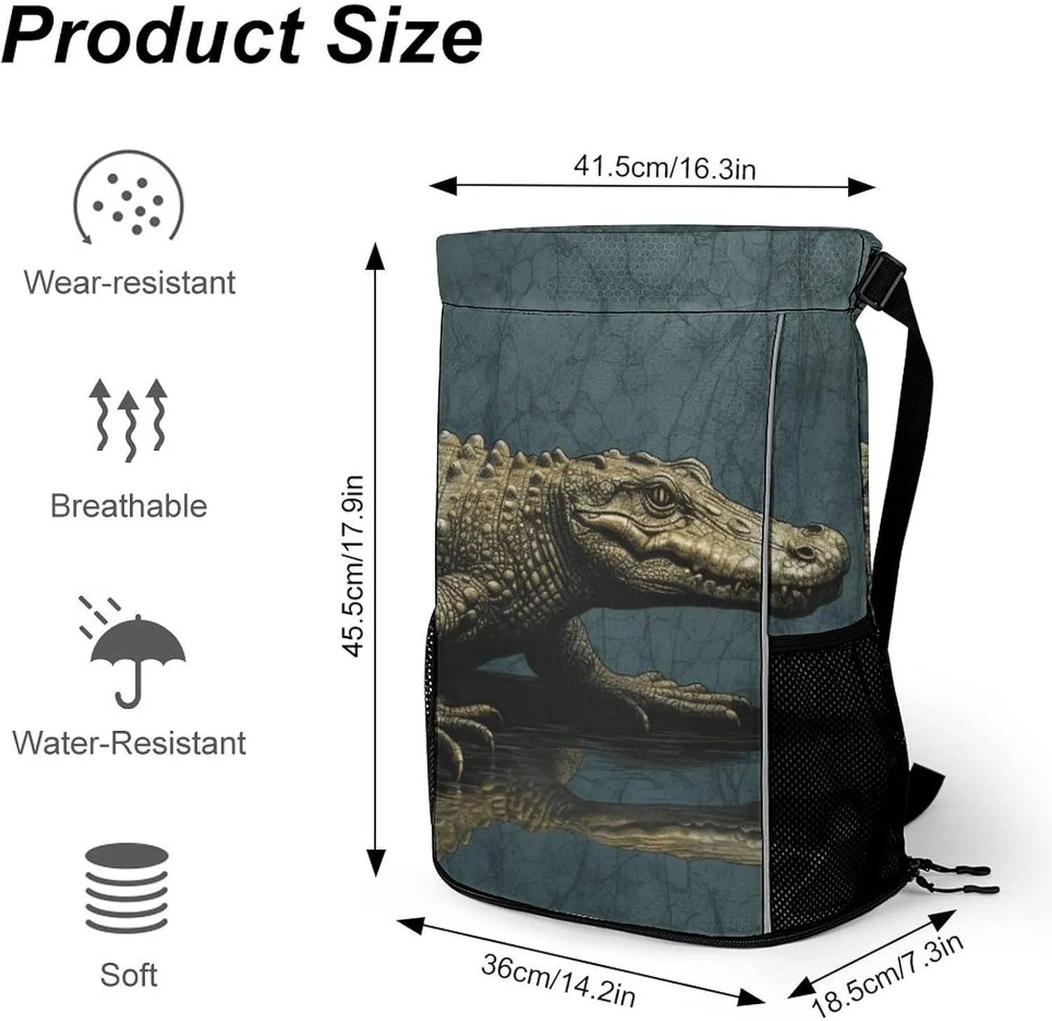 Drawstring Backpack,Animal Patterns Printed Drawstring Bags,String Backpack with Shoes Compartment And Wet Proof Pocket,Small Sports Gym Cinch Bags for Women & Men
