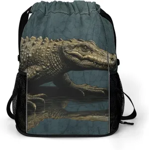 Drawstring Backpack,Animal Patterns Printed Drawstring Bags,String Backpack with Shoes Compartment And Wet Proof Pocket,Small Sports Gym Cinch Bags for Women & Men