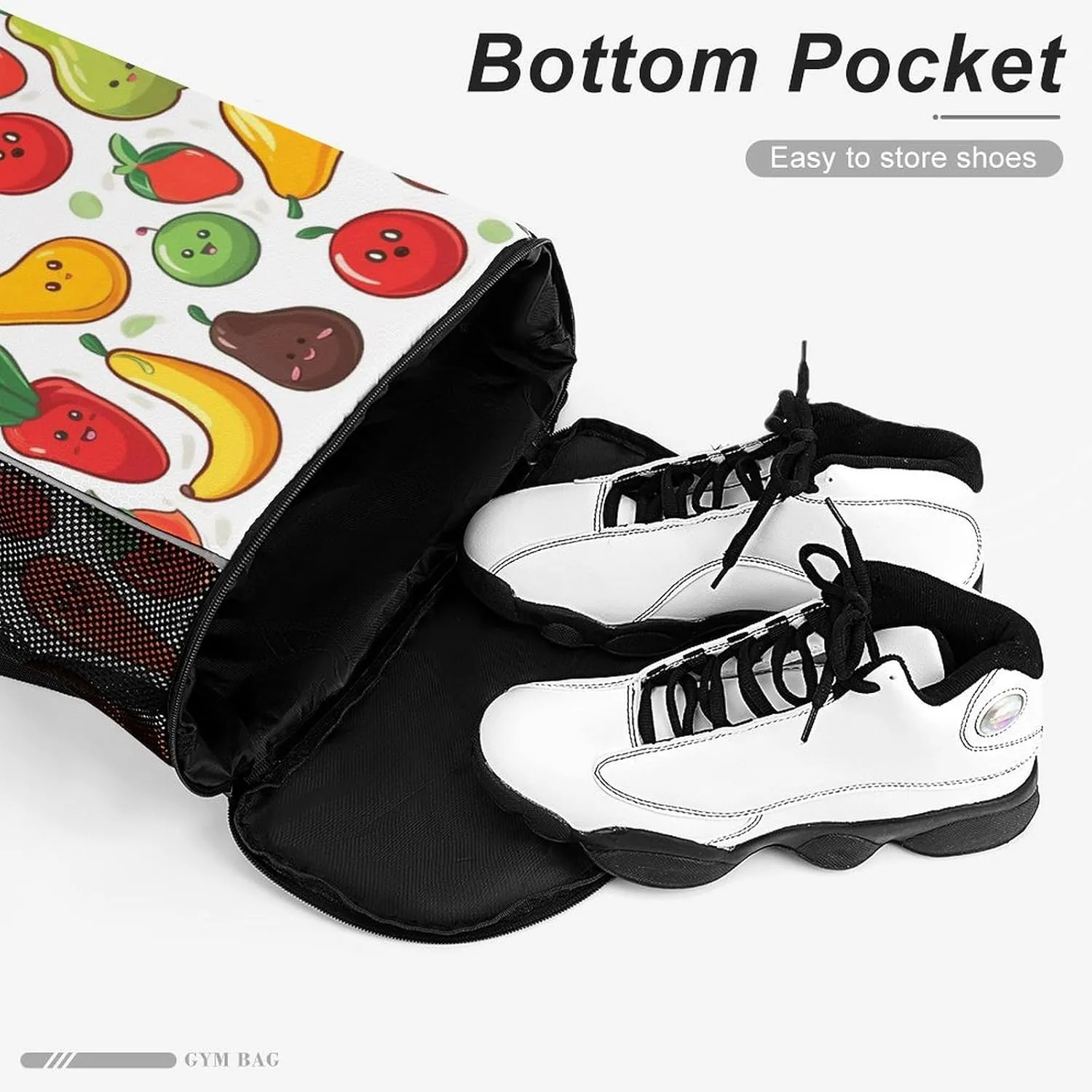 Drawstring Backpack,Vegetable Fruit Printed Drawstring Bags,String Backpack with Shoes Compartment And Wet Proof Pocket,Small Sports Gym Cinch Bags for Women & Men