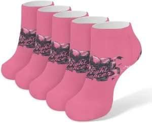 Fight Cancer 5 Pairs Low Cut Ankle Socks for Men Women Athletic Running Socks No Show Breathable