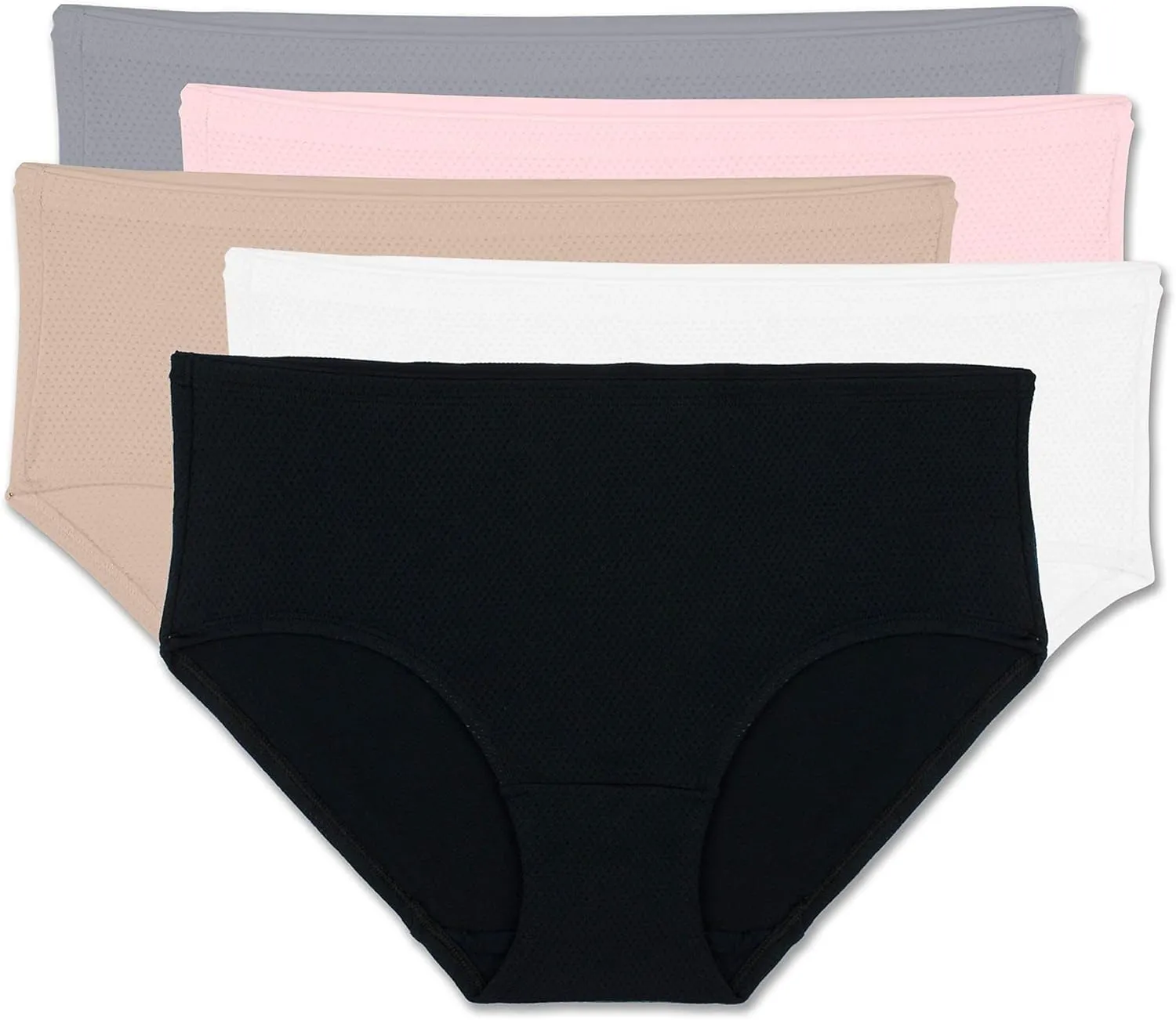 Fruit of the Loom Women's Fruit of the Loom Women's Plus Size Fit for Me 5 Pack Microfiber Brief Panties
