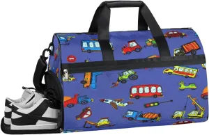 Funny Cars Sports Gym Bag with Wet Pocket & Shoes Compartment Waterproof Workout Duffel Bag for Women and Men Weekender Overnight Duffle Bag Travel Carry-on Tote