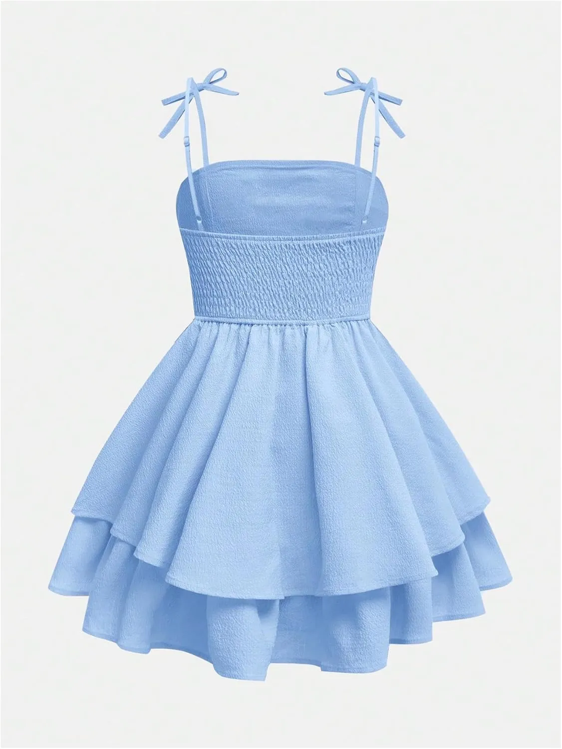 Girl's Floral Cami Dress Ruched Sleeveless Pink Layered Ruffle Kawaii Short Floral Summer Dresses