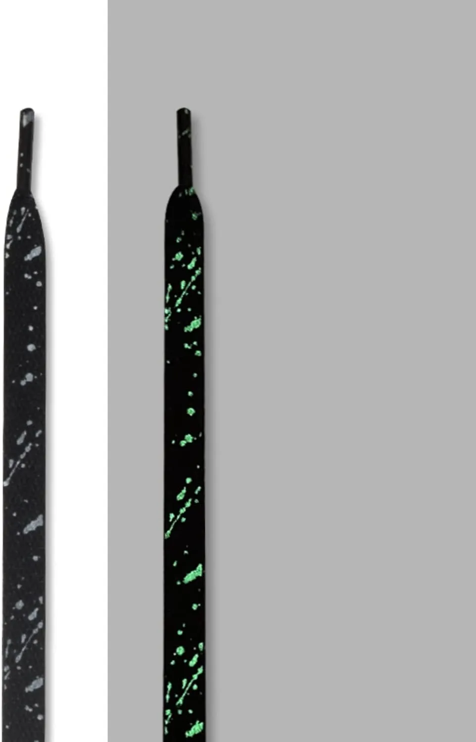 Glowing Starry Shoelace - Splattered-ink Gradient Color Theme- Glow In The Dark Shoelaces - 8mm/ 63"