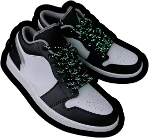 Glowing Starry Shoelace - Splattered-ink Gradient Color Theme- Glow In The Dark Shoelaces - 8mm/ 63"