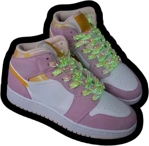 Glowing Starry Shoelace - Splattered-ink Gradient Color Theme- Glow In The Dark Shoelaces - 8mm/ 63"