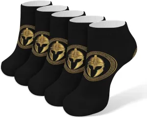 Greek Spartan Helmet 5 Pairs Low Cut Ankle Socks for Men Women Athletic Running Socks No Show Breathable