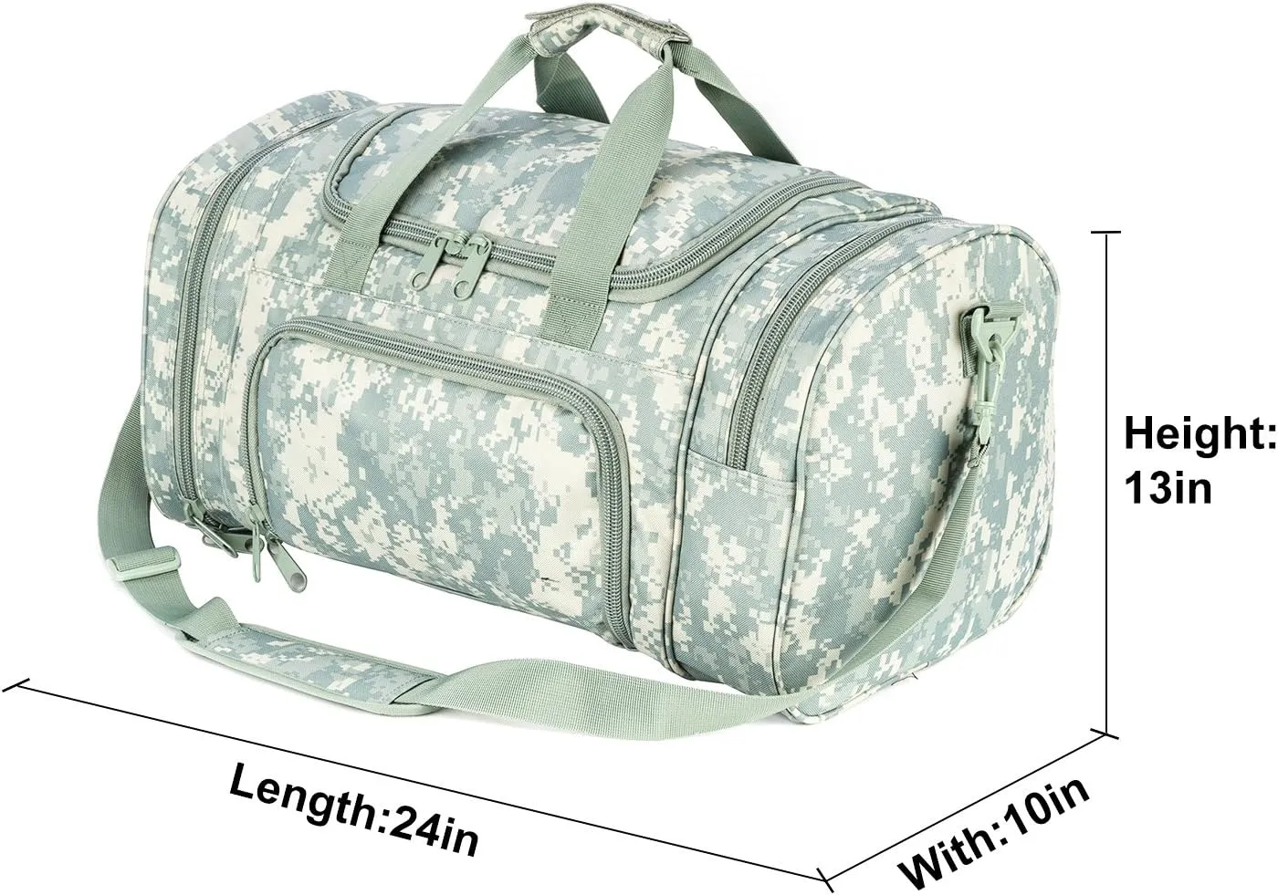 Greencity Gym Bag Travel Duffel Bag Sports Tote Tactical Army Weekender Work Out Bags for Women & Men Lightweight Waterproof Shoe Pocket,Acu 21 Inch
