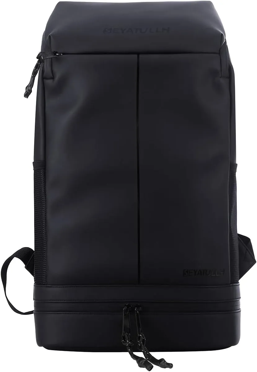 Gym Backpack for Men Women Travel Duffel Bag with Large Shoe Compartment & Bottle Holder Waterproof Backpack(black)