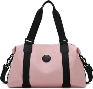 Gym Bag for Women,Sports Travel Duffel Bag, Weekender Overnight Bag with Wet Pocket and Shoes Compartment for Women, Travel,Workout,Gym, Yoga 310 (Pink)