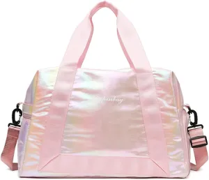 Gym Bag for Women,Sports Travel Duffel Bag, Weekender Overnight Bag with Wet Pocket and Shoes Compartment for Women, Travel,Workout,Gym, Yoga 913 (Pink)