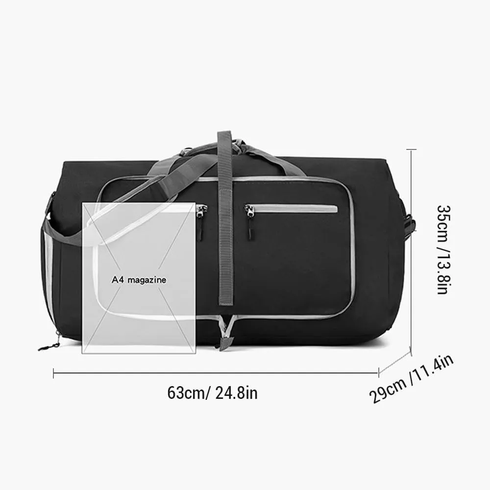 Gym Bag with Shoe Compartment Carry On Luggage Travel Bag Sports Bag Duffle Bag for Men and Women Foldable and Expandable