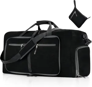 Gym Bag with Shoe Compartment Carry On Luggage Travel Bag Sports Bag Duffle Bag for Men and Women Foldable and Expandable