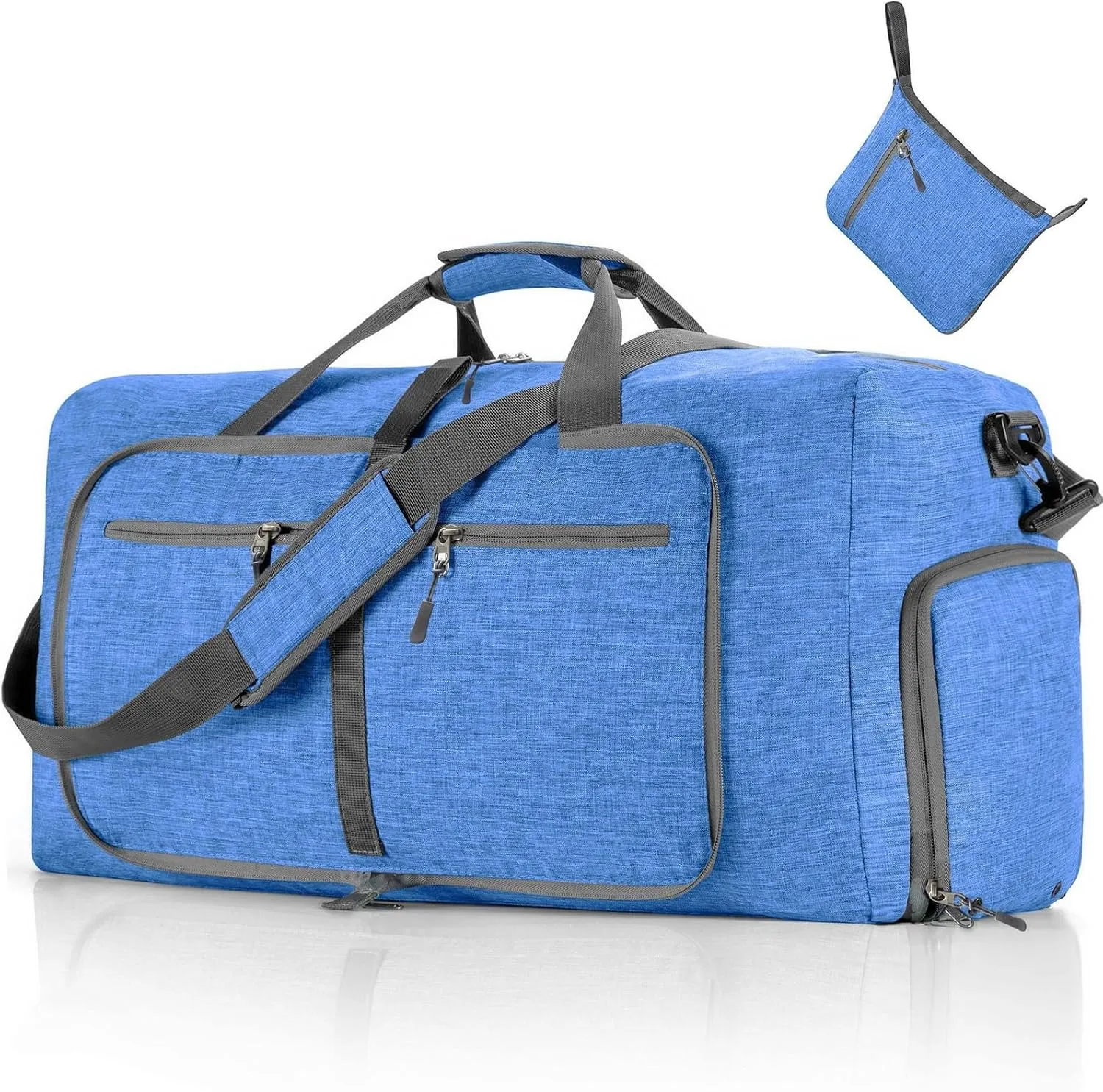 Gym Bag with Shoe Compartment Carry On Luggage Travel Bag Sports Bag Duffle Bag for Men and Women Foldable and Expandable