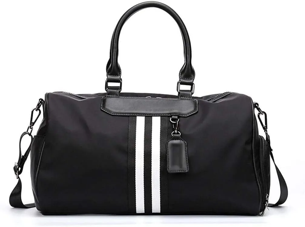 Gym Duffle Bag, Sports Bags Travel Duffel Bags with Shoes Compartment Weekender Overnight Bag Men Women, Suitable for Fitness Exercise and Outdoor Travel, Black