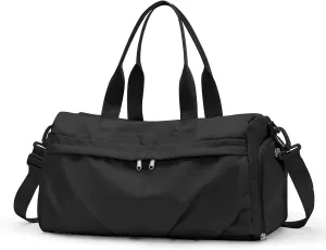 HYC00 Sporty Duffel Bag Women Men Fitness Bag Sports Bag Women's Sports Gym Bags with Shoe Compartment Gym Bag Hospital Bag Overnight Bag Hand Luggage with Wet Pocket Weekender Bag Travel Duffel Bags