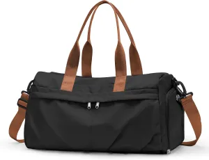 HYC00 Sporty Duffel Bag Women Men Fitness Bag Sports Bag Women's Sports Gym Bags with Shoe Compartment Gym Bag Hospital Bag Overnight Bag Hand Luggage with Wet Pocket Weekender Bag Travel Duffel Bags