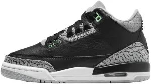 Jordan Big Kid's 3 Retro Black/Green Glow-Wolf Grey (DM0967 031)