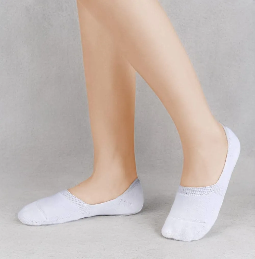 Leotruny 6 Pairs Unisex Thick Cushion Athletic Cotton Non Slip Low Cut Flat Liner No Show Socks