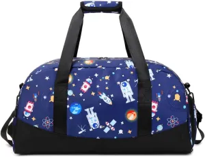 Lmwzh Kids Duffle Bag For Boys Perfect For Early Elementary Overnight Travel Bag With Shoes Compartment Dry And Wet Pocket Carry On Weekender Bag (Space)