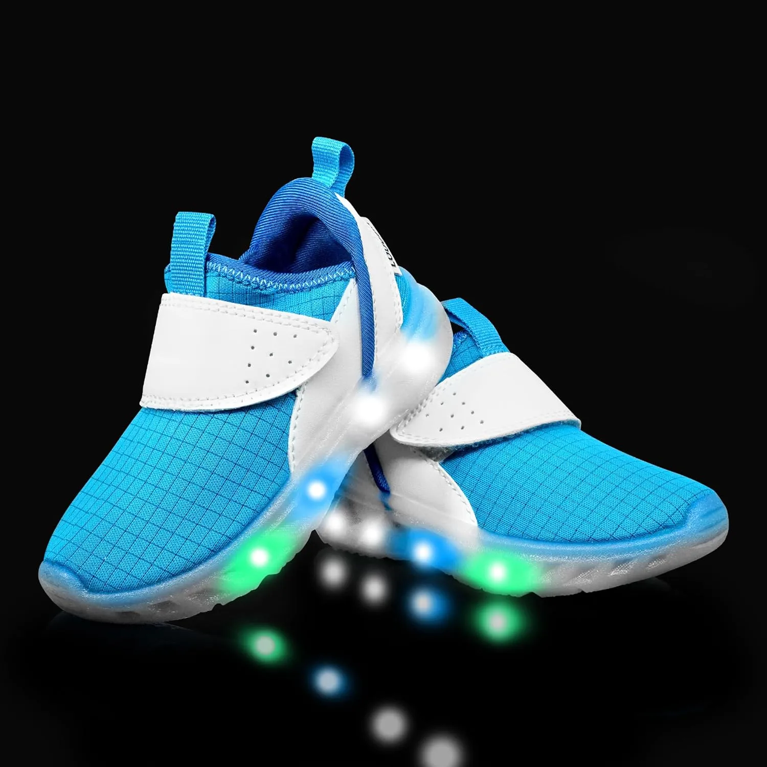 LOUGSIN Boys Girls Light Up Shoes Lightweight Breathable Comfort Tennis Zyteo Walking Running Sneakers for Toddler Little Kids
