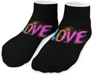 Love Basketball Gift Cute Ankle Socks 1 Pairs Low Cut No Show Sock Breathable Stocking for Men Women