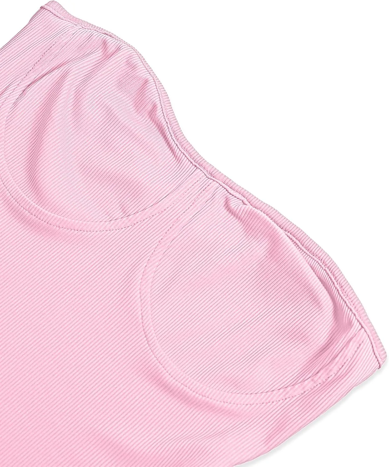 LovelyWholesale Women Tube Tops and Shorts Sets Sexy 2 Piece Outfits